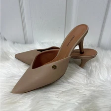 J. Fontini Women's Beige Mule Stilettos Pointed Toe Size 7