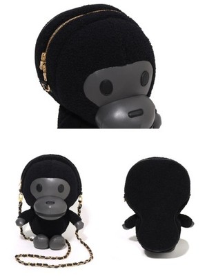 A BATHING APE BABY MILO PLUSH DOLL SHOULDER BAG 2L80-289-005
