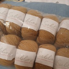 10 X SUBLIME baby CASHMERE MERINO WOOL SILK DK 50g Golden Goose 0574 Same Lot