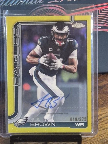 2025 Topps Chrome A.J. Brown Chrome Autographs (RAW)