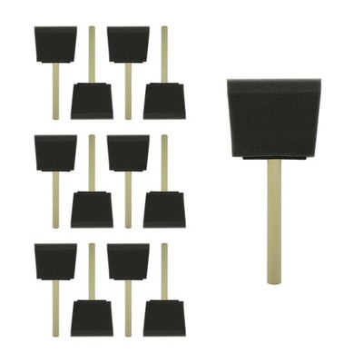 Foam Paint Brushes 3 Inch 12 Pcs High Density Applicator For Crafts Staining DIY