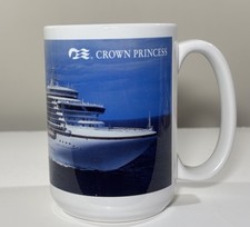 Crown Princess Cruises Ship Souvenir Coffee Mug - White Ceramic 15oz