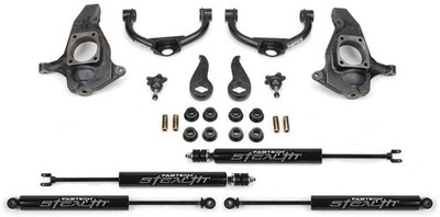 Fabtech 4 Inch Suspension Lift Kit Stealth GM System Ground Clearance Upgrade