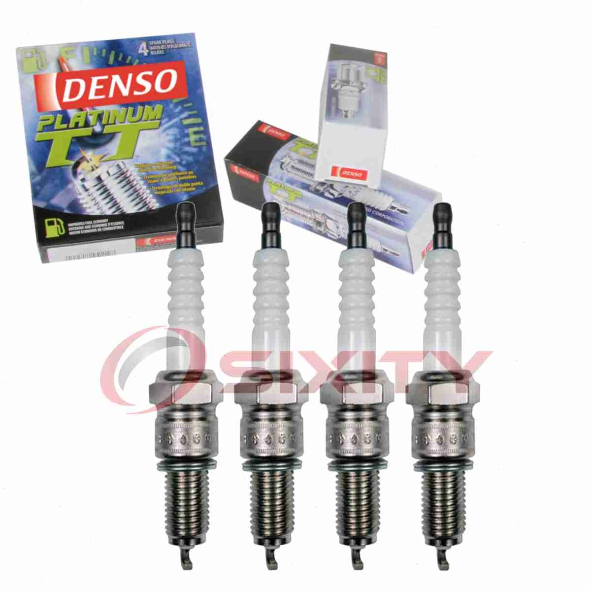 4 pc Denso Platinum TT Spark Plugs for 1988-1989 Yugo GVL 1.1L L4 Ignition od