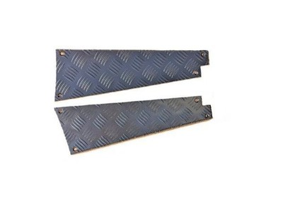 LAND ROVER DEFENDER 110 SCHWARZ ECKENSCHUTZ HINTEN 3 MM & EDELSTAHL BEFESTIGUNGEN