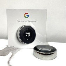 Google Nest Learning Thermostat 3rd Gen Used Good Condition (Polished Steel)