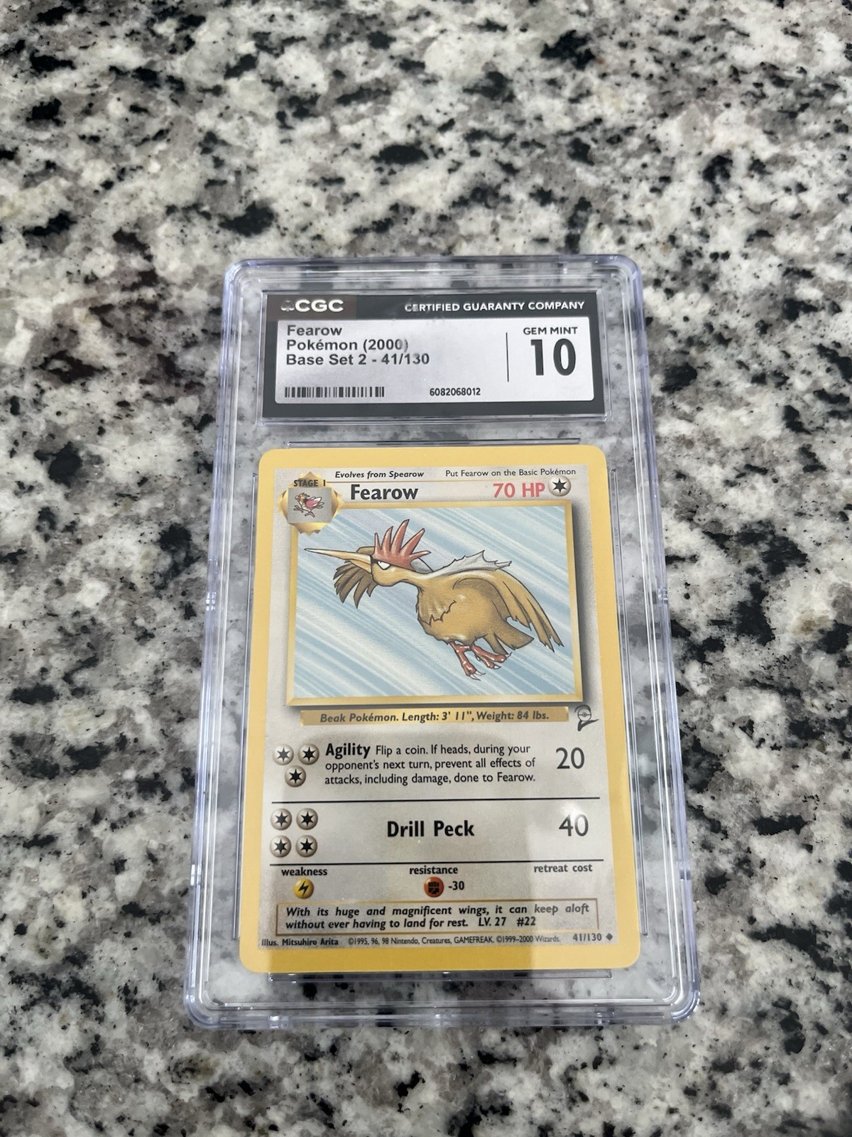 CGC 10 Pokémon TCG Fearow Base Set 2 Regular 41/130 English 2000