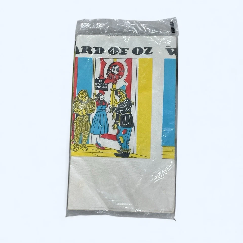 Vintage 1975 Wizard of Oz Party Set – Sealed Paper Plates & Sealed Tablecover - Image 4 of 4