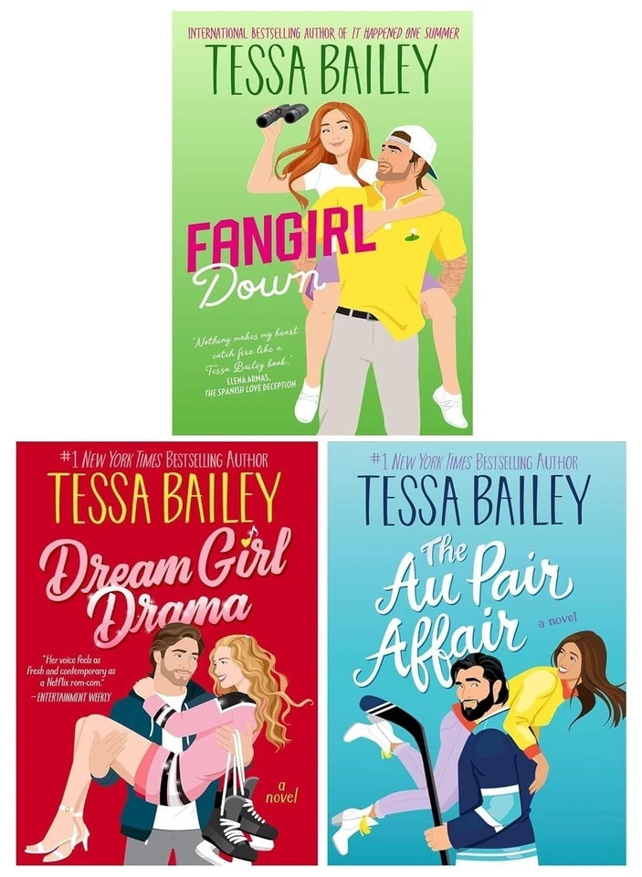 Big Shots Series  3 Books Collection Set By Tessa Bailey  Fangirl Down,Pair Affa