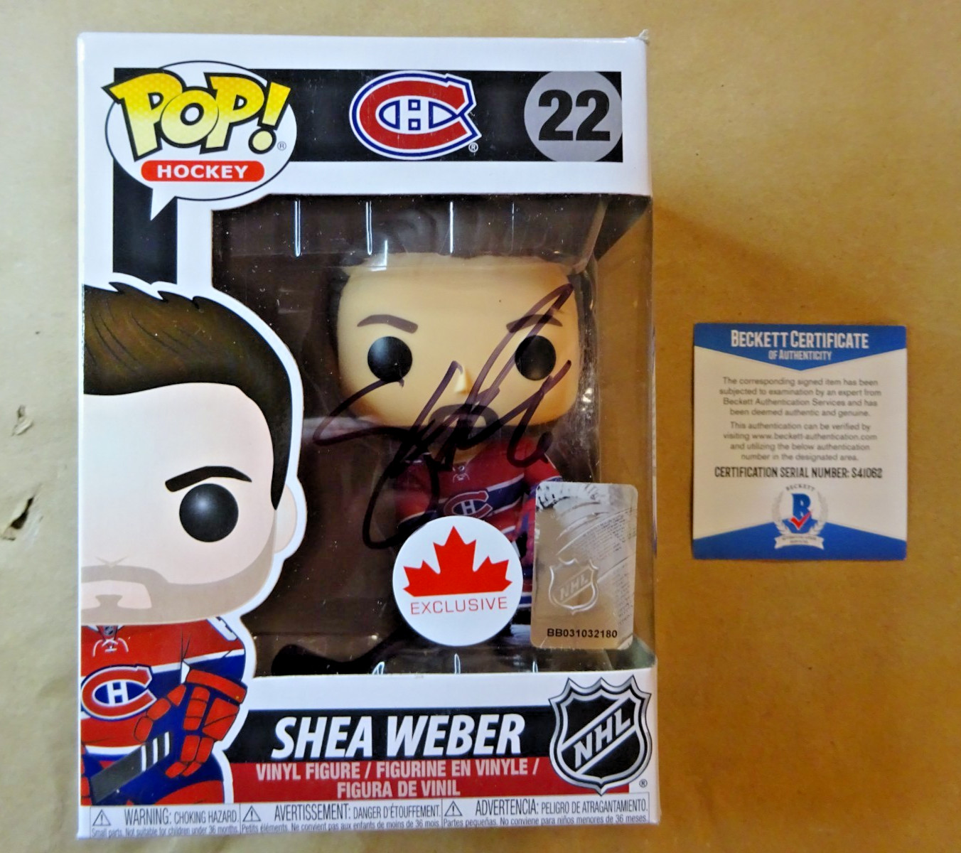 En Oferta Autografiado Shea Weber Firmado Montreal Canadiens Hockey Funko Pop Beckett Certificado De Autenticidad