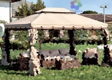 Top Di Ricambio Telo Superiore Per Gazebo Con Air Vent Sfiato 3x4 Impermeabile