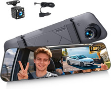 4.5 Inch Mirror Dash Cam Backup Camera 1080P Front and Rear View Mirror Camera f