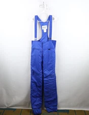 Vintage 70s 80s Mens 34 Insulated Winter Snow Pants Overalls Bibs Royal Blue USA