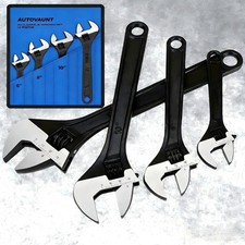 6" 8" 10" 12" Adjustable Wrench Set SAE & Metric Automotive Plumbing Household