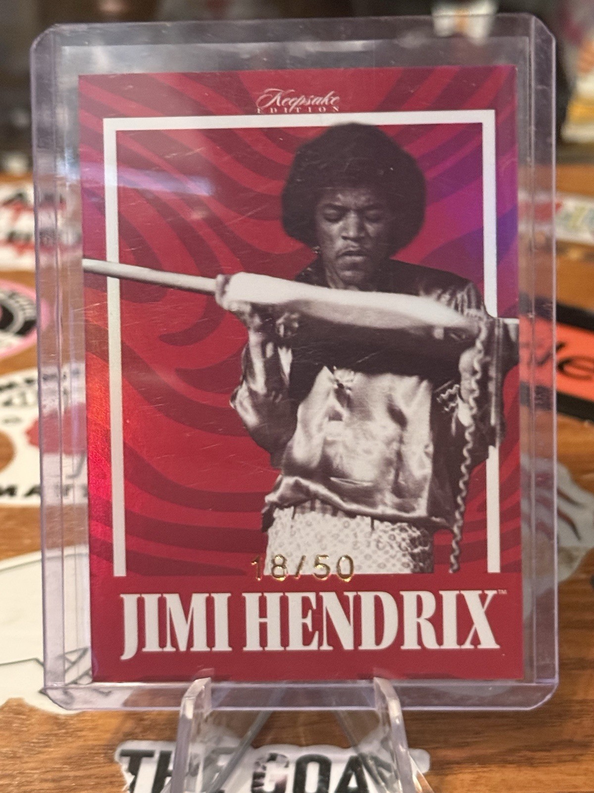 Jimi Hendrix 18/50 #13 Red Card Keepsake 2025
