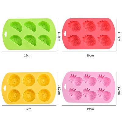 Silicone Fruit Ice Cube Trays In Various Styles,strawberry, Pineapple, Lemon