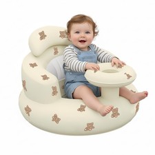 Inflatable Baby Seat with Tray and Built-in Air Pump, 3-36 Months Baby Floor ...