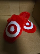 Wondershop Target Exclusive Red Bullseye Slippers-L M 7/8 NWOT