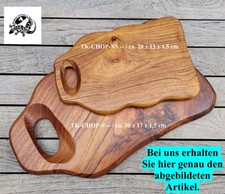 Schneidebrett aus Teakholz 20 - 30 cm Küchenbrett Frühstücksbrett Servierbrett