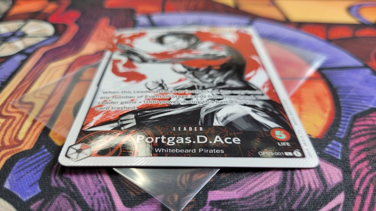 Portgas D Ace Alternate Art Leader OP03-001 One Piece Card English