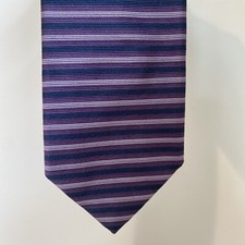 Brooks Brothers USA Made Purple Striped Repp Silk Tie Preppy Work Father’s Day