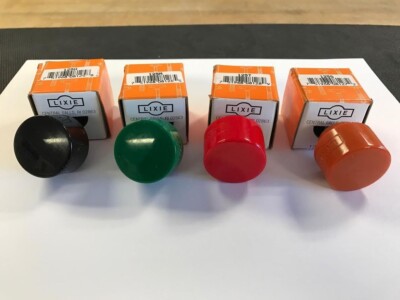 Lixie Set Of 4, 1-1/4'' Replacement Hammer Faces, Black, Green, Red, Orange, New