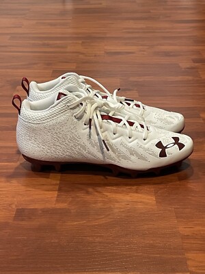 Men’s 11.5 Under Armour White and Burgundy Sneakers Under Armour Spotlight 4D Mid  main image 2