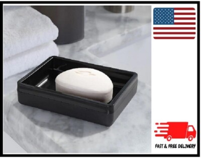 Mainstays Frosted Black Plastic Soap Dish