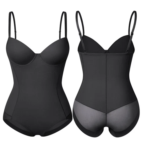 Women's Seamless Full Body Shapewear Bodysuit Tummy Control Slimming Body Shaper - Picture 29 of 50