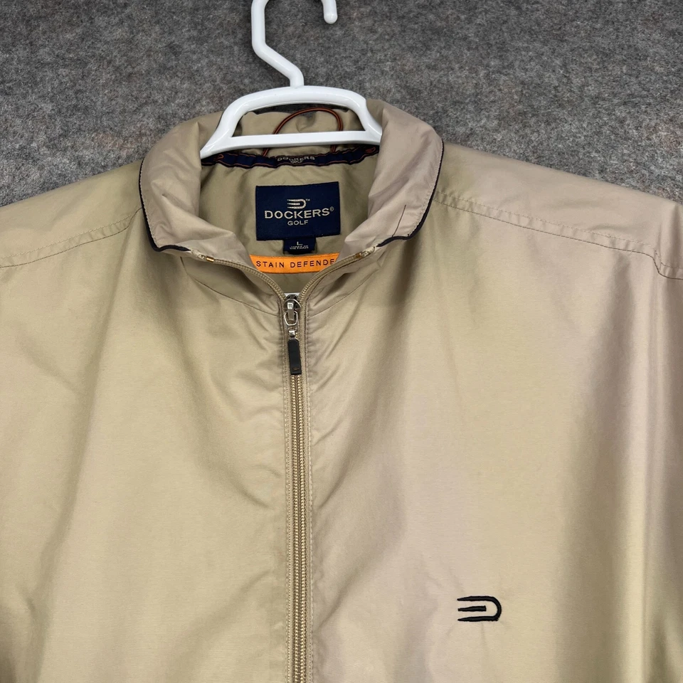 Куртка мужская Dockers большая коричневая с логотипом на молнии для гольфа на открытом воздухе - Изображение 2 из 4