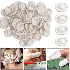 100/500pcs x Disposable Latex Finger Cots Protective Rubber Nail Fingertip Cover