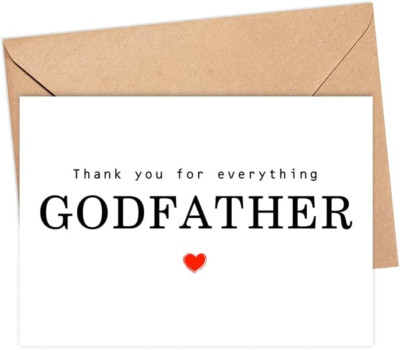 Thank You for Everything Godfather Card - Thank You Card - Godfather Card - Fath