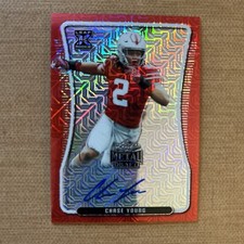 2020-21 Leaf Metal Draft Chase Young Red Mojo Auto 2/2 #BA-CY1 Commanders 