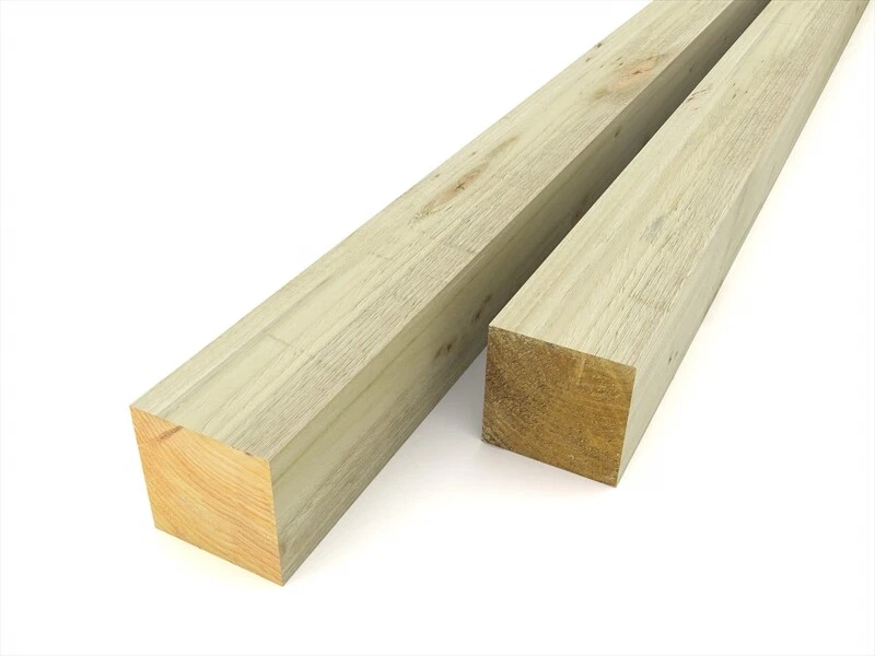 Packs of 10 Green Pressure Treated Fence Posts Multiple Sizes