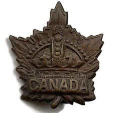 WW1 Canadian Division / Corps Collar Badge - Canada Overseas Service CEF