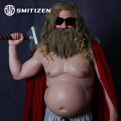 Smitizen Silicone Upper Suit with Realistic Beer Belly Costume for Halloween Cos
