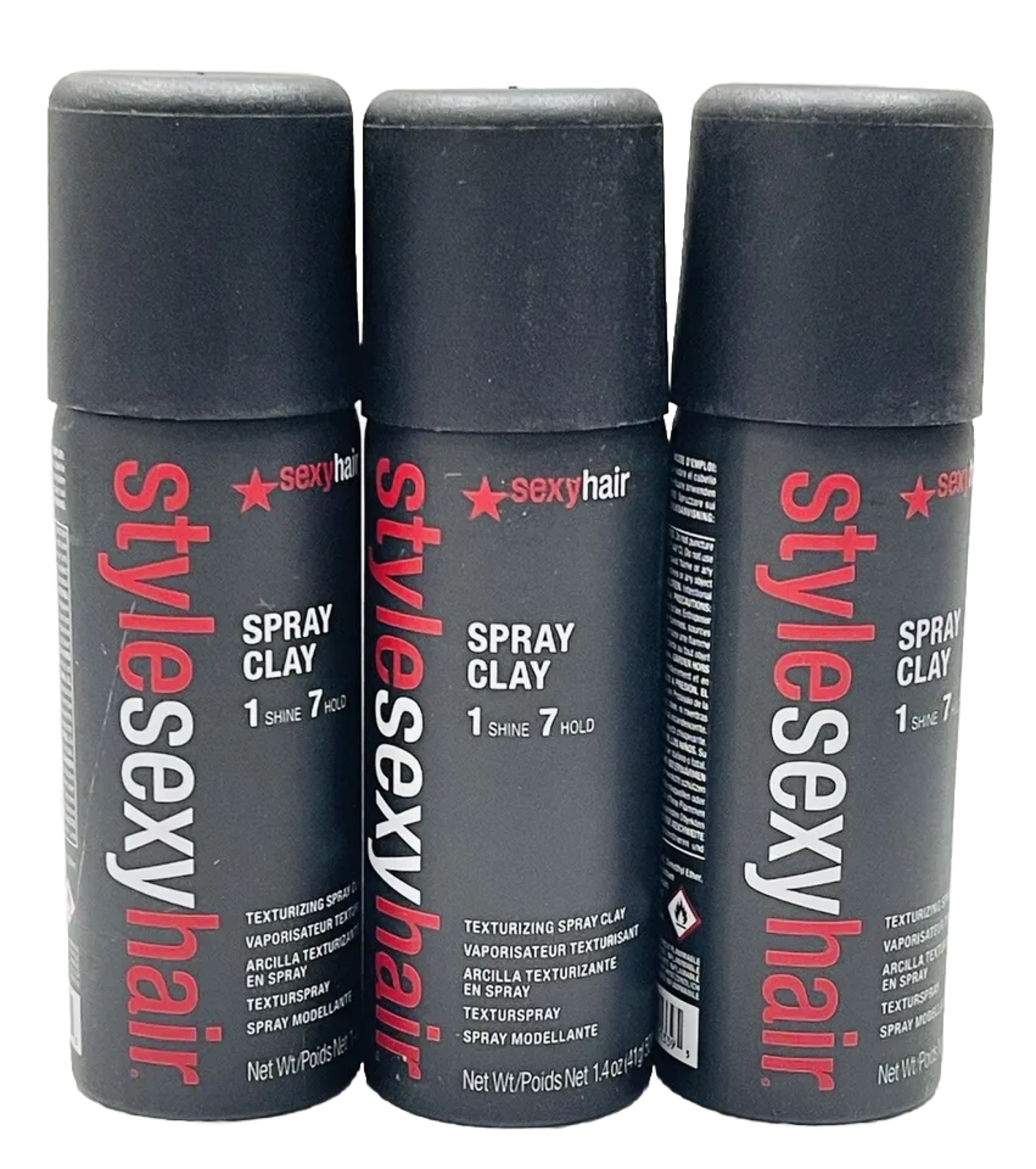 3 style sexy hair spray clay texturizing 1.4oz scuffed exterior 