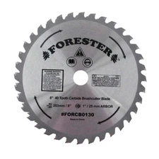 Forester 40 Tooth Carbide Tip Brush Cutter Blade - 8" x 1" / 20mm Arbor