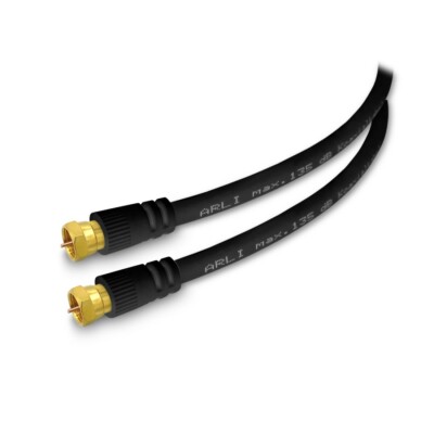5m Anschlusskabel Sat Kabel schwarz Satkabel vergoldet 135dB Sat Digital UHD 4K