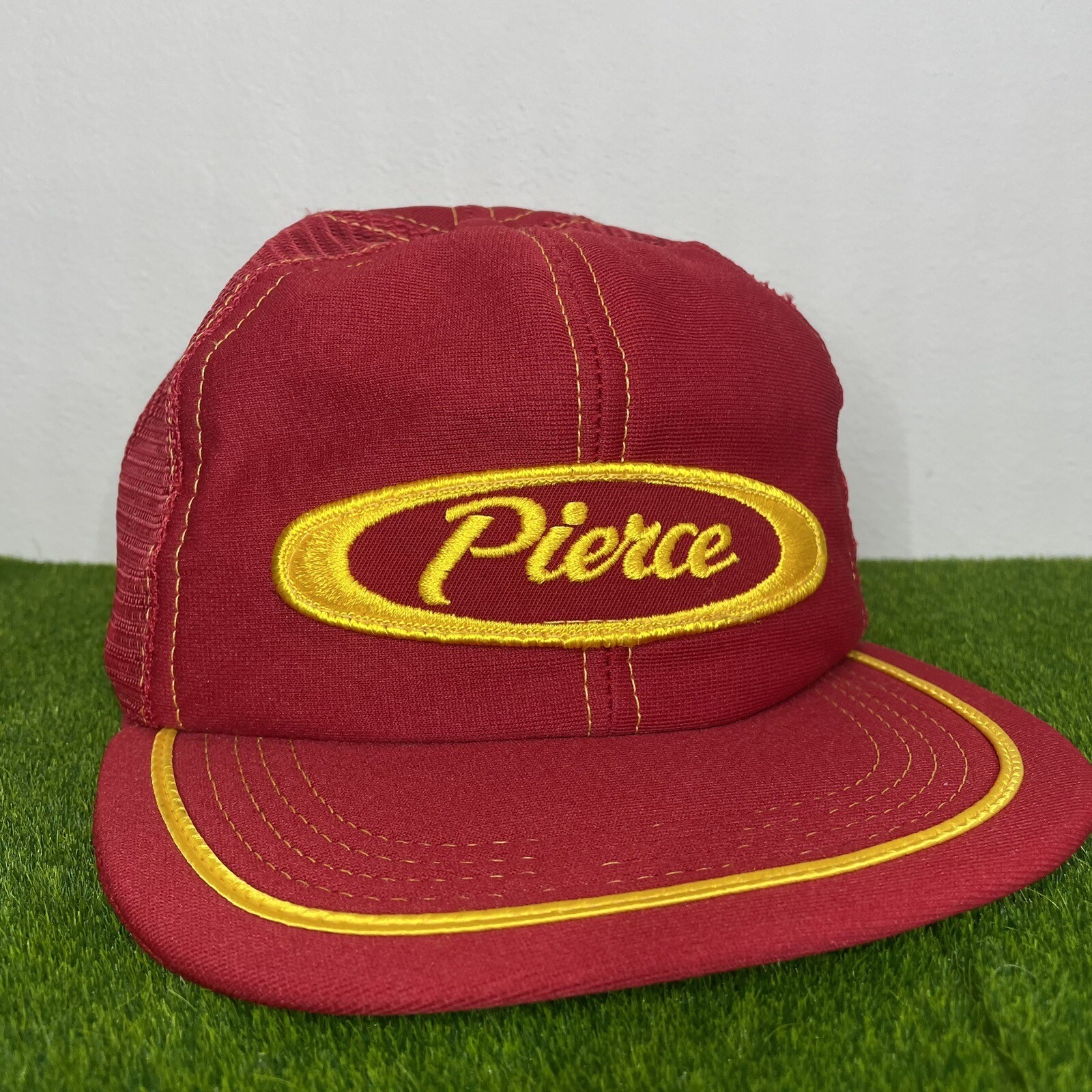 Pierce Patch Mesh Adjustable Snapback Trucker Hat… - image 1