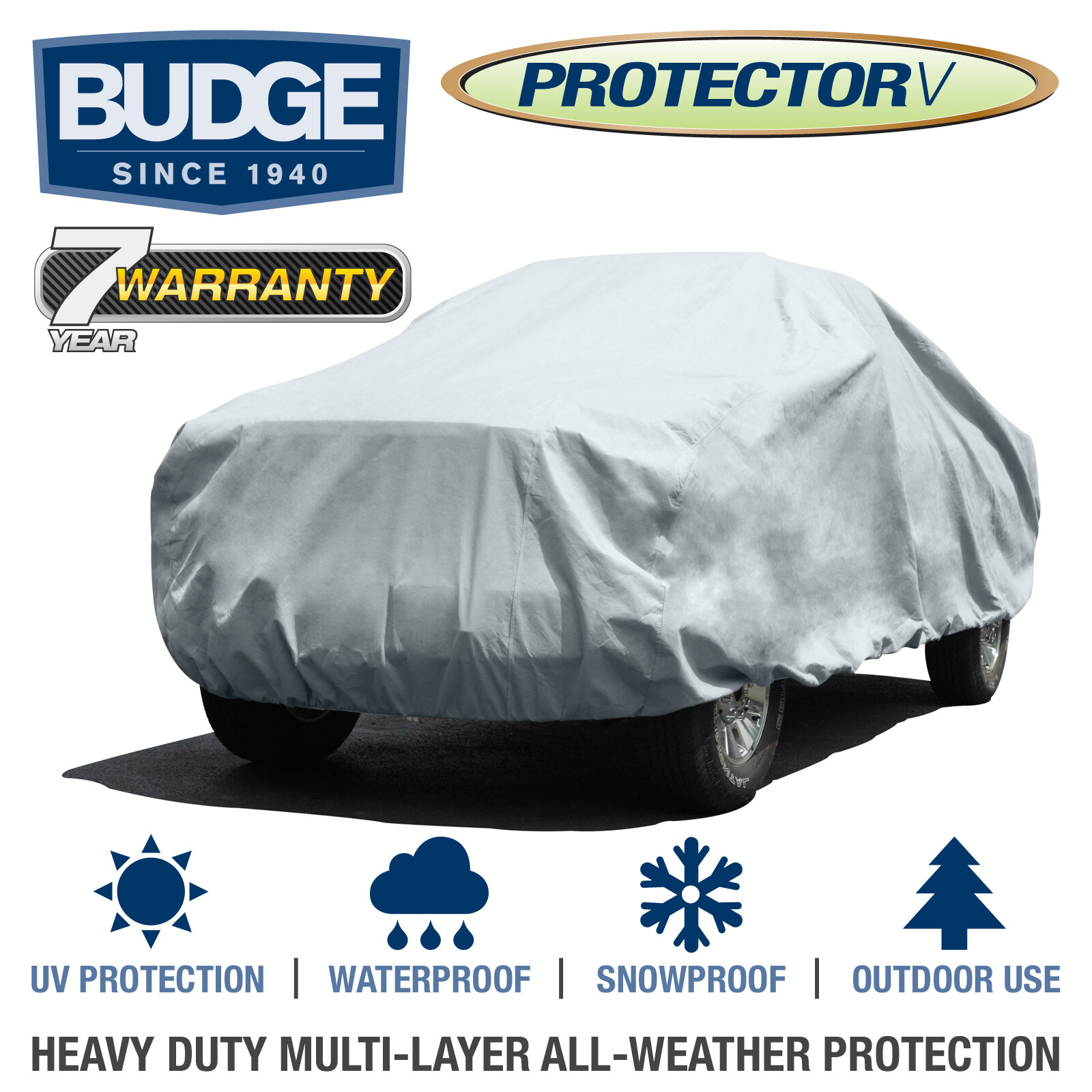 Budge Protector V Truck Cover Fits Trucks with Shell Or Bed Cab up to 22' Long