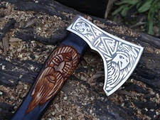 Beautiful Handmade Carbon Steel Blade Viking Axe Tomahawk Axe W/L/Sheath BL-4731