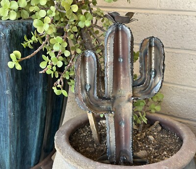 Handcrafted Rustic MINI Metal Saguaro Yard Art