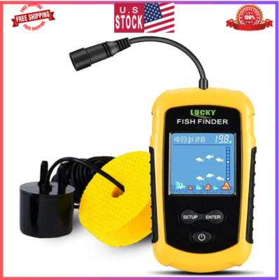 LUCKY Portable Fish Finder   Handheld Sonar, LCD Display, Castable Transducer