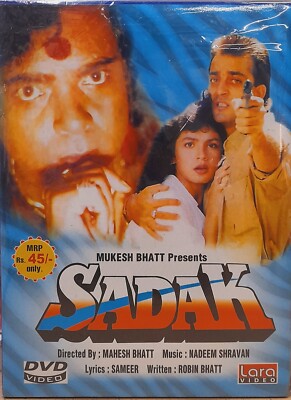 Sadak Sanjay Dutt, Pooja Bhatt Bollywood Hindi Movie DVD (No