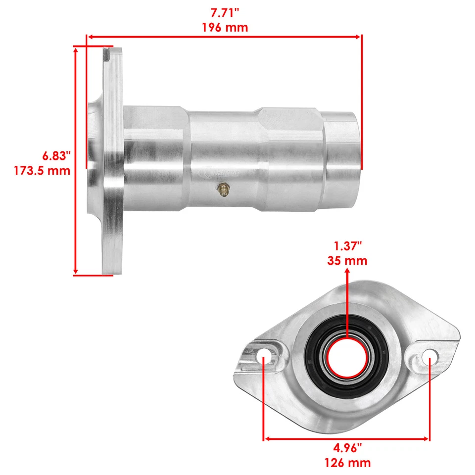 Cubo transportador de rolamento de eixo traseiro para Yamaha Raptor 660R YFM660R 2001-2005 - Imagem 2 de 4