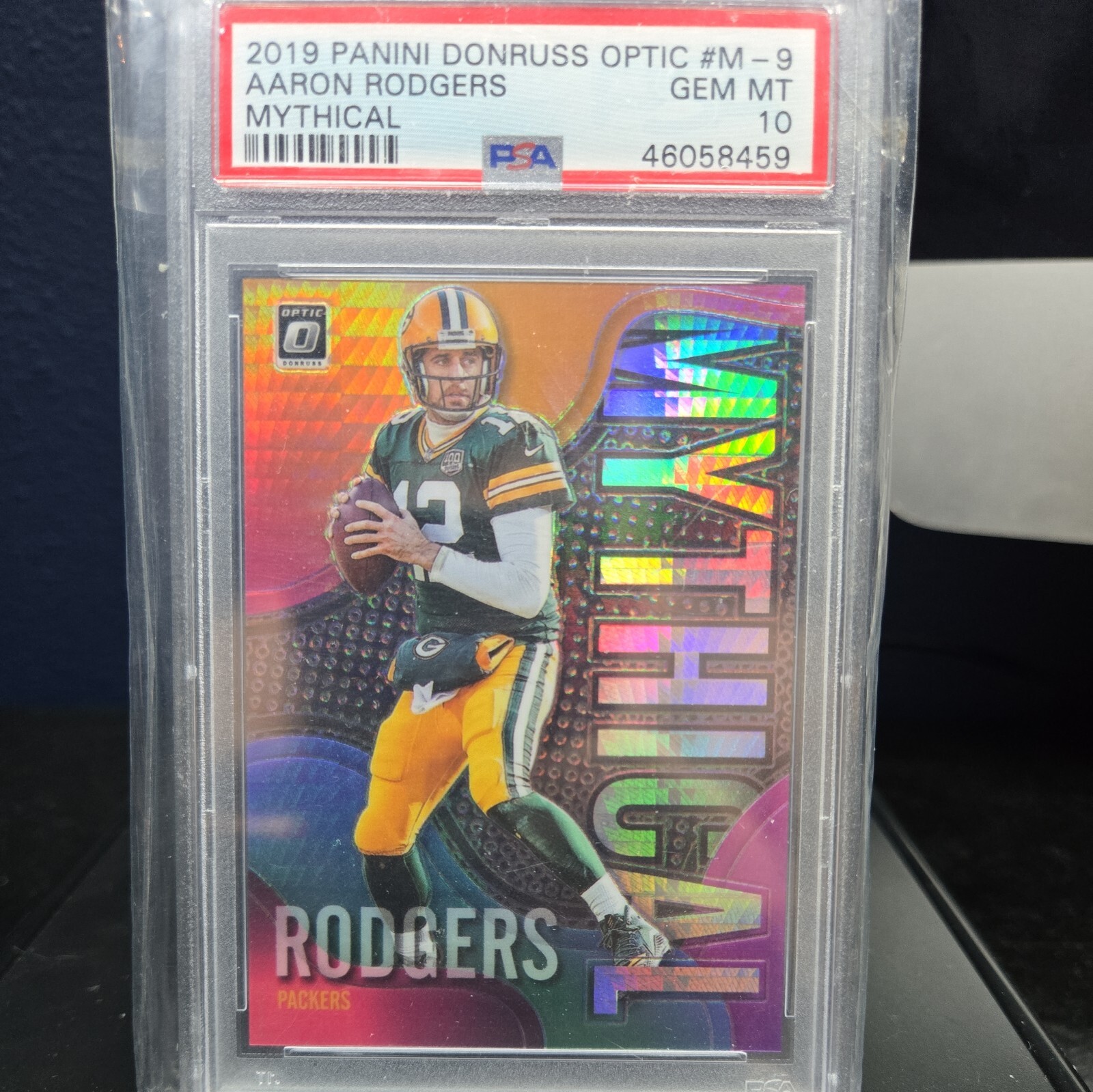 2019 Aaron Rodgers Mythical psa 10 green bay packers prizm refractor mvp