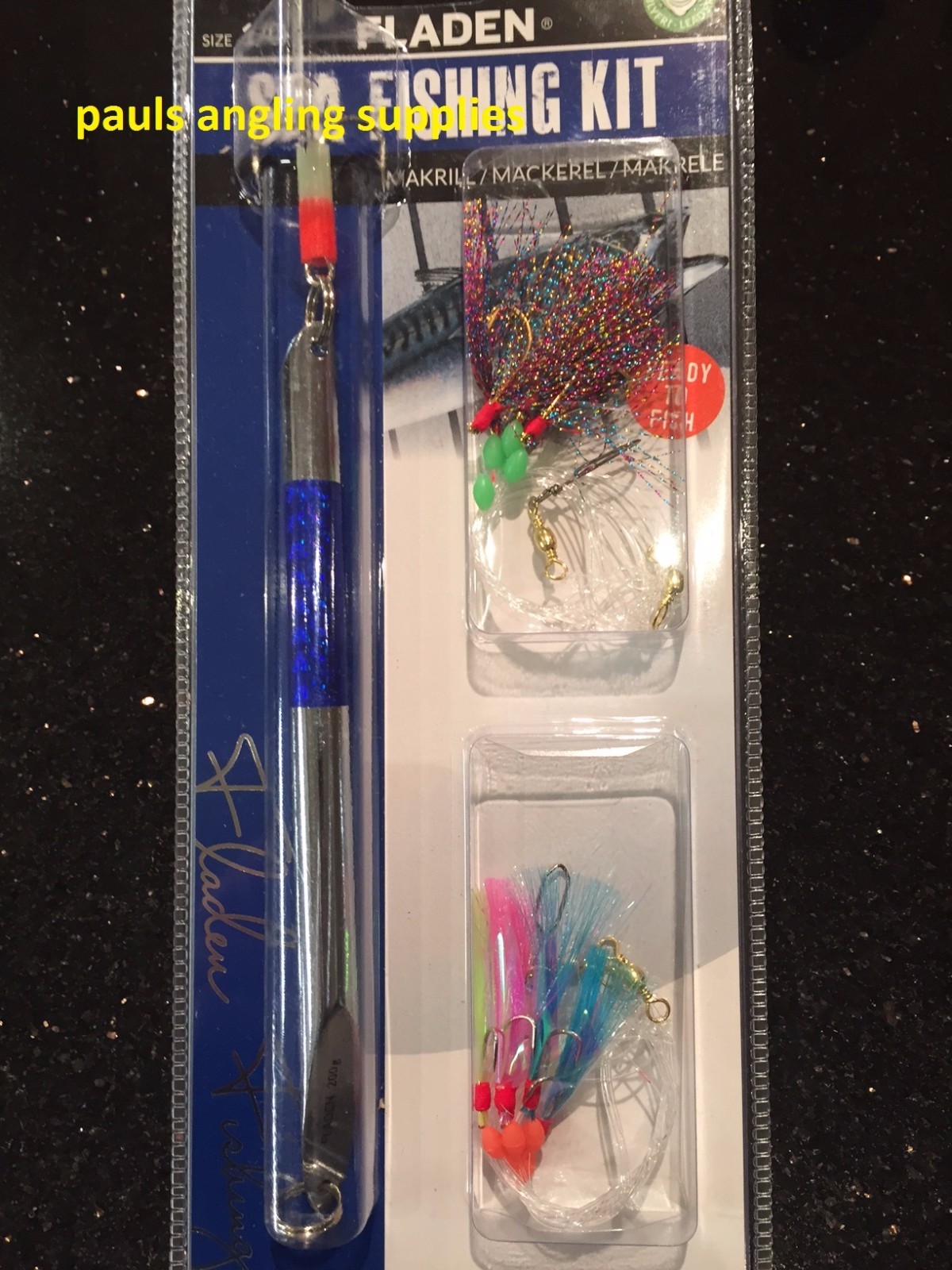 Blue Sea Boat Ready to Fish Mackerel / Cod Pirk Fishing Kit 200g 16 ...