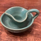 Matt Carlton Bauer Pottery Candlestick Holder Jade Green