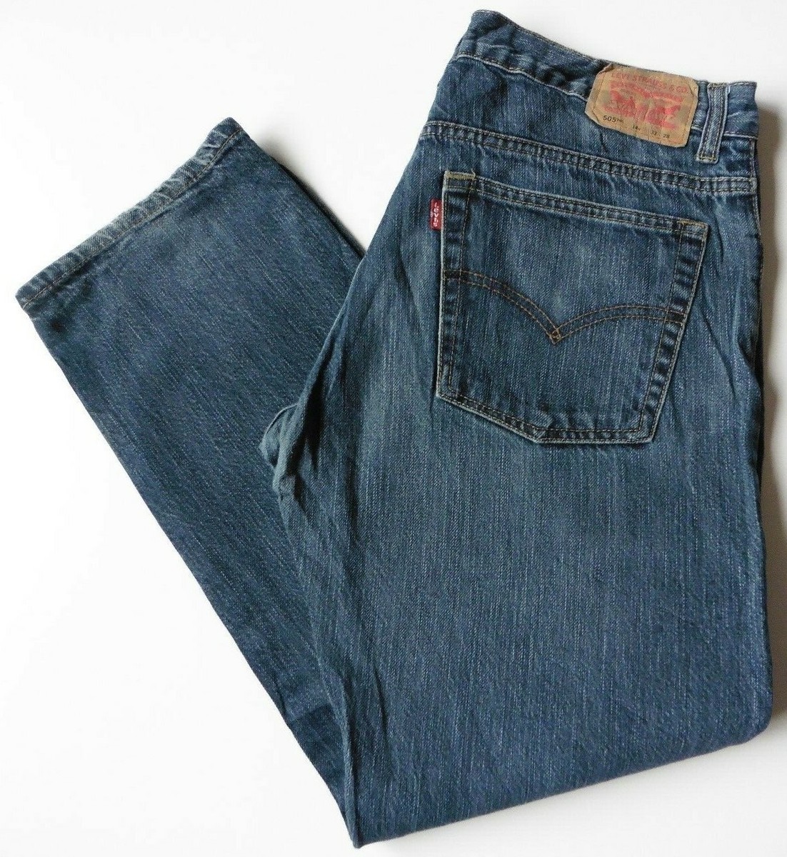 Boys' Men's Levis 505 Straight Leg Jeans W33 L28 Blue Levi Strauss